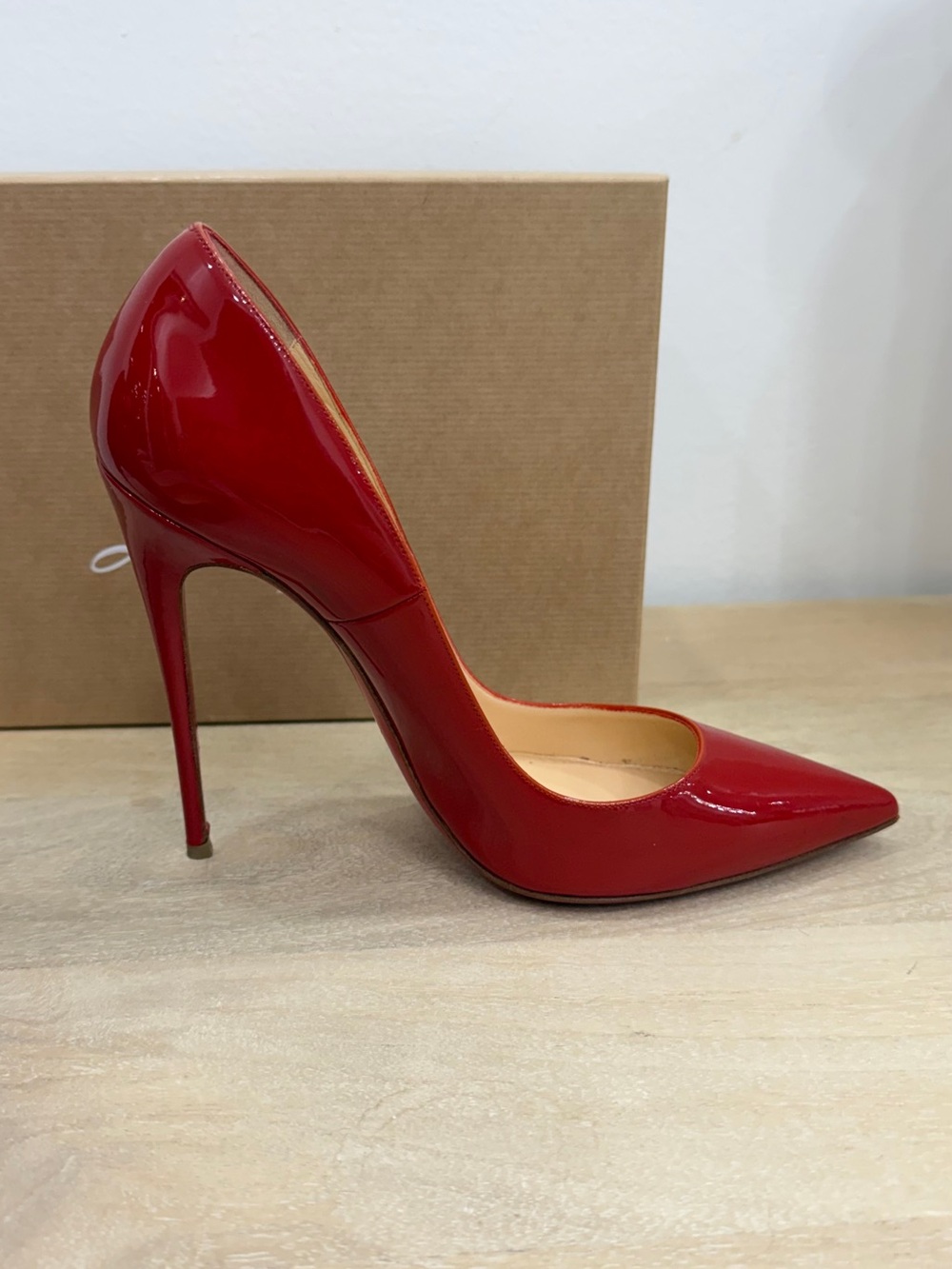 Christian Louboutin So Kate Red Patent Leather Pumps Heels 120mm w Box 38 1/2 - Picture 8 of 15